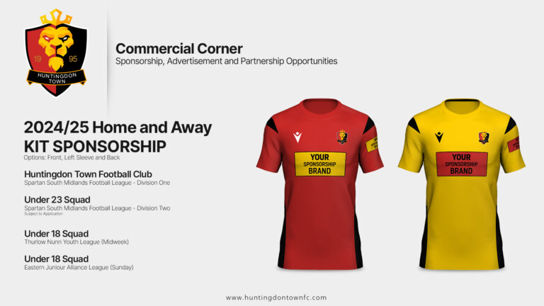 Commercial Corner 2024/25. Player’s Kit Sponsorship